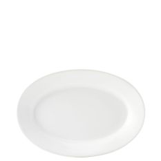 Titan White Deep Oval Plate 20 x 13cm/7.75 x 5.25" (Pack of 6)