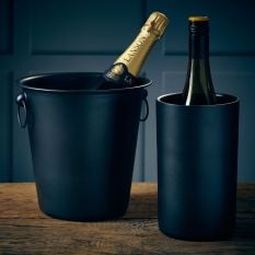 GenWare Metallic Black Wine Bucket 21.5cm
