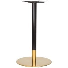 Midas Large Round Brass/Black Poseur Height Table Base