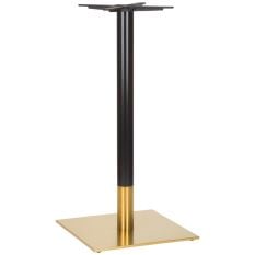 Midas Large Square Brass/Black Poseur Height Table Base