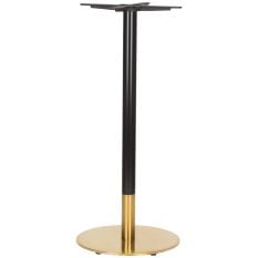 Midas Small Round Brass/Black Poseur Height Table Base