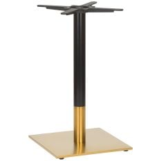 Midas Small Square Brass/Black Dining Height Table Base