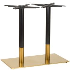 Midas Rectangular Brass/Black Dining Height Twin Table Base