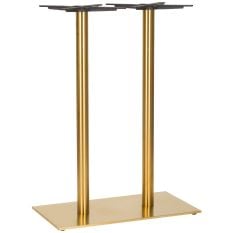 Midas Rectangular Brass Poseur Height Twin Table Base
