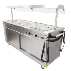Parry MSB18G Mobile Servery Unit with Bain Marie Top and Gantry 1875mm
