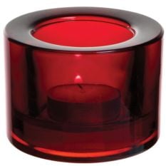 Chunky Tealight Holder Red (Pack of 12)