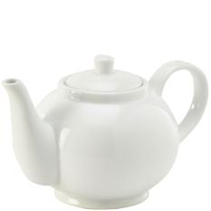 GenWare Porcelain White Teapot 450ml/15.75oz (Pack of 6)