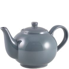 Genware Porcelain Grey Teapot 450ml/15.75oz (Pack of 6)