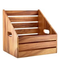 GenWare Acacia Wood Angled Crate GN 1/2