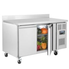 Polar U-Series 2 Door Commercial Counter Freezer with Upstand 282 Litre