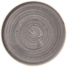 Churchill Stonecast Peppercorn Grey Walled Plate 27.5cm/10.75" (Pack of 6)