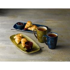 Churchill Stonecast Plume Olive Chefs Oblong Plate 15.3 x 29.8cm/6 x 11.75" (Pack of 12)