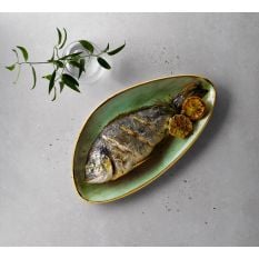 Churchill Stonecast Samphire Green Triangle Chefs Plate 20.5 x 30.5cm/8.06 x 12" (Pack of 6)