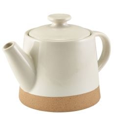 GenWare Kava White Stoneware Teapot 480ml/16.8oz (Pack of 6)