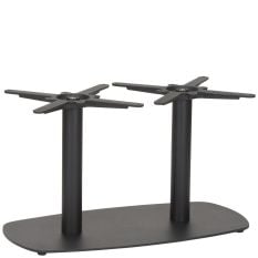 Vega Twin Rectangular Black Coffee Height Table Base
