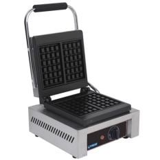 Hurricane Commercial Belgian Waffle Maker Twin Head Square 1.5kW (13 Amp)