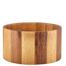 Genware Acacia Wood Straight Sided Bowl 12cm