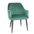 Bolero Lia Velvet Effect Chairs Dark Green (Pack of 2)
