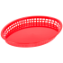 Platter Basket Polypropylene Oval Red 32.5 x 24 x 4cm (Pack of 36)