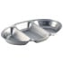 Oval 3 Division Vegetable Dish Stainless Steel 36 x 21cm/14 x 8.25"