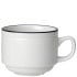 Steelite Bead Black Band Stacking Cup 200ml/7oz (Pack of 12)