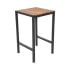 Bolero Steel & Acacia Square Bar Table 600mm