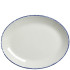 Steelite Blue Dapple Oval Coupe Plate 20cm/8" (Pack of 24)