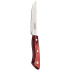 Polywood Jumbo Steak Knife Full Tang Rounded Tip (Red)