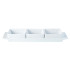 Porcelite Square Shaped Set of 3 Bowls & Tray 29x9cm x 6