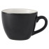 Genware Porcelain Bowl Shaped Cup 9cl Black