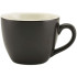 Genware Porcelain Bowl Shaped Cup 9cl Matt Black