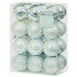 Christmas Baubels Mixed Finish 60m Silver (Pack of 24)