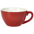Genware Porcelain Bowl Shaped Cup 34cl Red