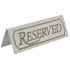 Stainless Steel Reserved Table Sign