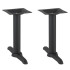 Atlas Twin Rectangular Black Coffee Height Table Base
