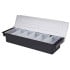 6 Part BLACK Plastic Condiment Holder