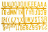 Yellow Letter Set 1 1/4 Inch (390 characters) 
