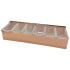 6 Part Stainless Steel Condiment Holder Copper Plated