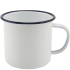Enamel Mug White with Blue Rim 360ml/12.5oz