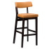Nico Highchair Ochre Brown Faux Leather with Wenge Frame