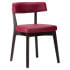Nico Side Chair Wine Faux Leather With Wenge Frame
