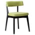 Nico Side Chair Lime Green Faux Leather With Black Frame