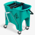 Flat Mop Wringer Double Bucket Mopping System Green