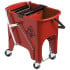 Flat Mop Wringer Double Bucket Mopping System Red