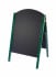Curved Top Green Metal A-Board Chalkboard