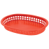 Red Oblong Fast Food Basket 10.75" 27cm (Pack of 12)