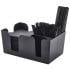 Black Plastic Bar Caddy with 6 Compartments