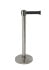 Barrier Post Stainless Steel Retractable Belt Black (Pack of 2)