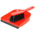 Soft Dustpan & Brush Set Red