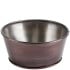 Vintage Steel Service Bowl Antique Copper 16cm/6.3" (Pack of 6)